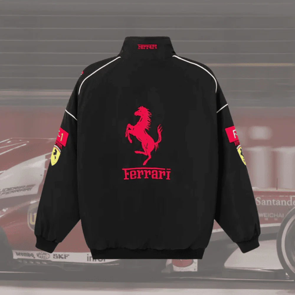 FERRARI F1 Vintage Jacket FULL BLACK