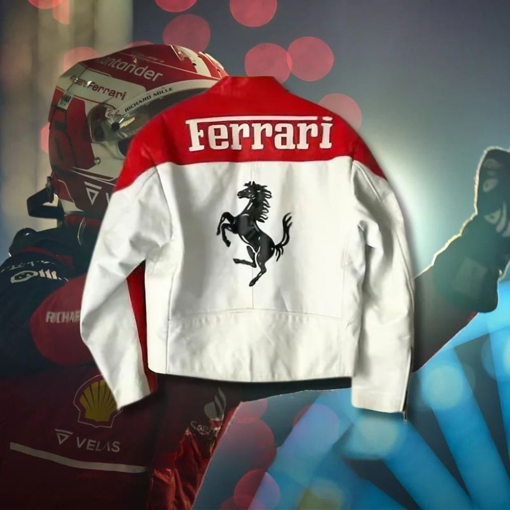 FERRARI F1 Vintage Jacket White