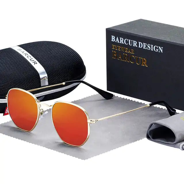 Barcur Hexagonal Retro Sunglasses